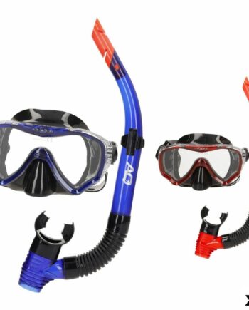 Snorkel Beskyttelsesbriller og Rør AquaSport - Blå/Rød