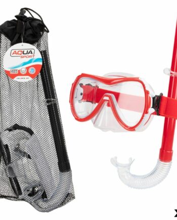 Snorkelbriller og rør i sort/rød - 6 enheder til salg!