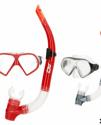 Snorkelbriller med rør AquaSport - Rød og Grå 6 enheder
