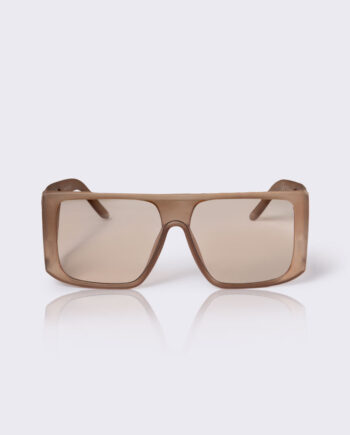 Solbriller Thatmatte Karamel Honningfarvet Stel Med Røget Brune Brilleglas - Szhirley Ensight