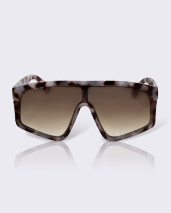 Solbriller Milky Med Leopardmønstret Stel Med Røget Brune Brilleglas - Szhirley Ensight